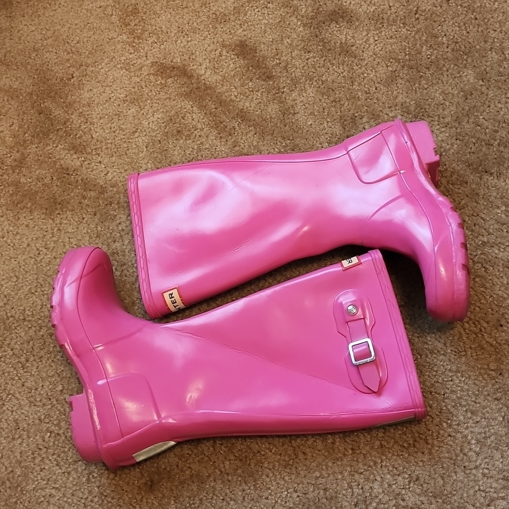 Hunter Original Kids Tall Gloss Rain Boots - Picture 10 of 16